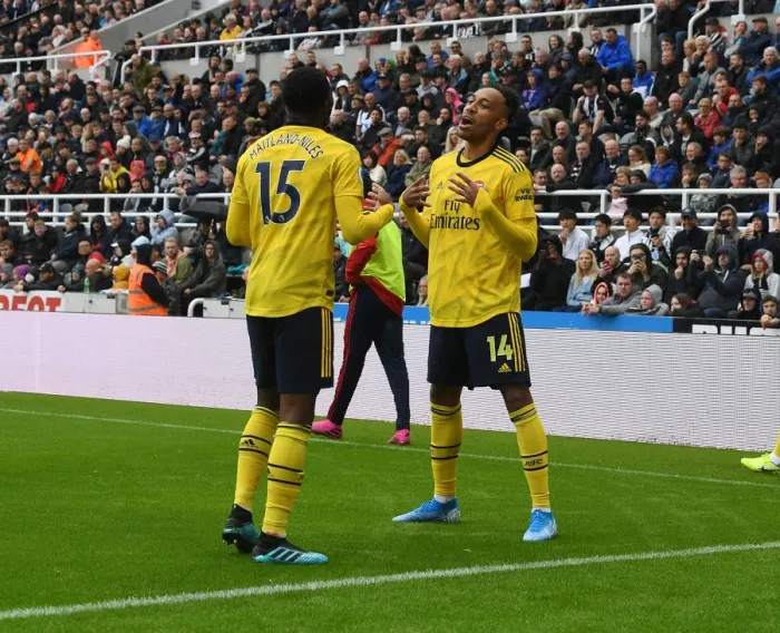 Framed Print : Aubameyang's Strike: Arsenal Triumph Over Newcastle United in Premier League Clash Framed Print : Aubameyang's Strike: Arsenal Triumph Over Newcastle United in Premier League Clash