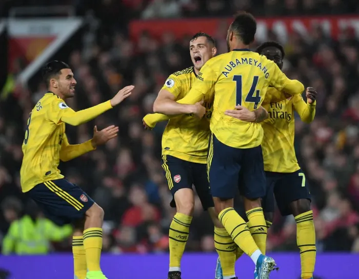 Framed Print : Aubameyang's Strike: Arsenal's Thrilling Victory Over Manchester United in the Premier League 2019-20 Framed Print : Aubameyang's Strike: Arsenal's Thrilling Victory Over Manchester United in the Premier League 2019-20