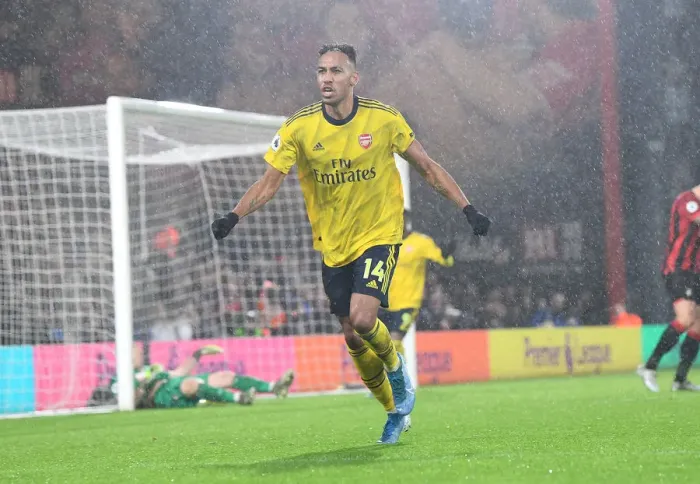 Framed Print : Aubameyang's Strike: Arsenal's Triumph over AFC Bournemouth in the Premier League (2019-20)