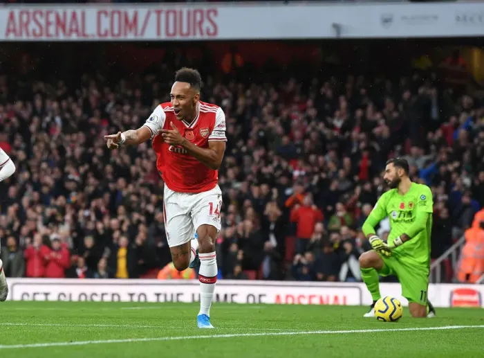 Framed Print : Aubameyang's Stunning Goal: Arsenal Secures Victory over Wolverhampton Wanderers, Premier League 2019-20 Framed Print : Aubameyang's Stunning Goal: Arsenal Secures Victory over Wolverhampton Wanderers, Premier League 2019-20