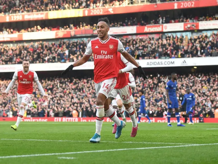 Framed Print : Aubameyang's Thriller: Arsenal's Dramatic Victory Over Chelsea, 2019-20 Premier League Framed Print : Aubameyang's Thriller: Arsenal's Dramatic Victory Over Chelsea, 2019-20 Premier League