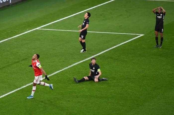 Framed Print : Aubameyang's Thrilling Europa League Goal: Arsenal FC vs Eintracht Frankfurt (2019-20) Framed Print : Aubameyang's Thrilling Europa League Goal: Arsenal FC vs Eintracht Frankfurt (2019-20)