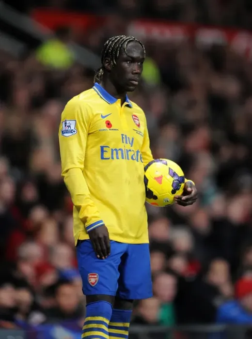 Framed Print : Bacary Sagna in Action: Arsenal vs. Manchester United, Premier League 2013-14
