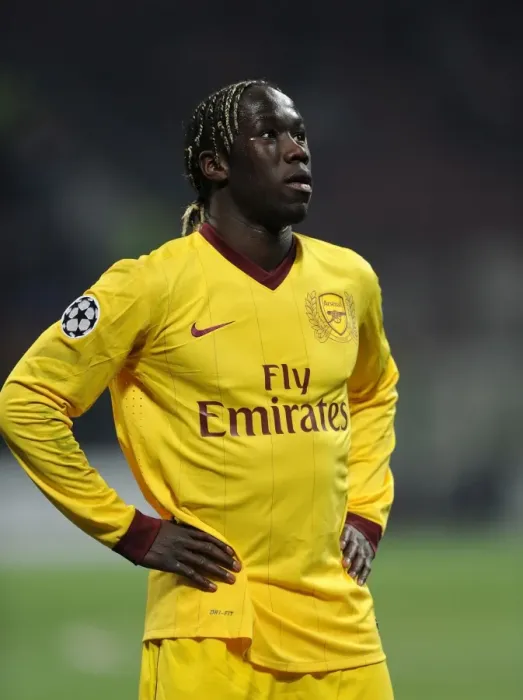 Framed Print : Bacary Sagna in Action: Arsenal vs AC Milan, UEFA Champions League 2011-12