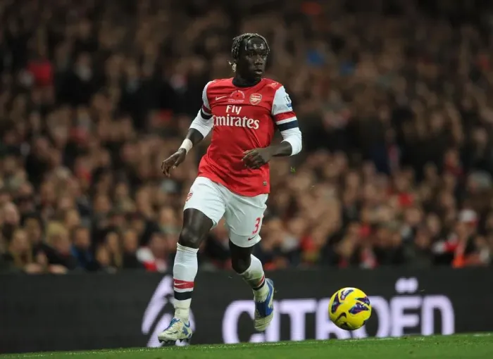 Framed Print : Bacary Sagna in Action: Arsenal vs Fulham, Premier League 2012-13