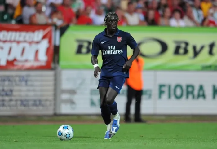 Framed Print : Bacary Sagna in Action: Arsenal's Dominance over Szombathelyi (5-0)