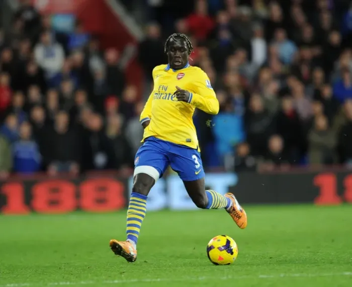 Framed Print : Bacary Sagna in Action: Cardiff City vs. Arsenal, Premier League 2013-14