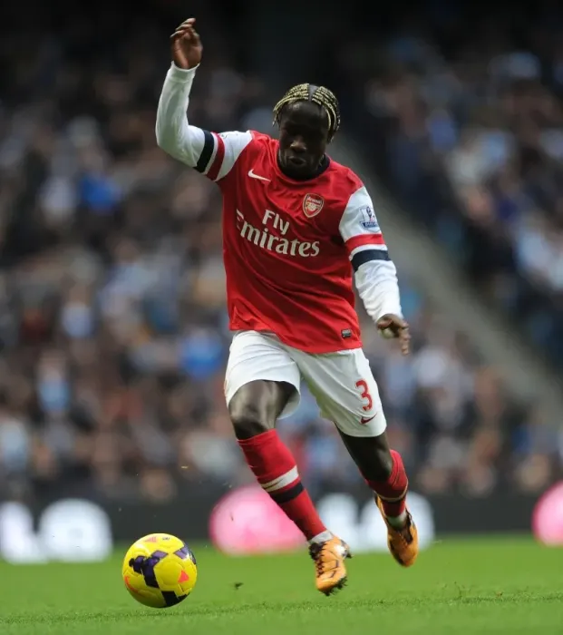 Framed Print : Bacary Sagna in Action: Manchester City vs. Arsenal, Premier League 2013-14