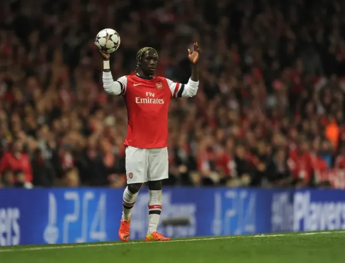 Framed Print : Bacary Sagna (Arsenal). Arsenal 0: 2 Bayern Munich. UEFA Champions League. Round of 16, 1st Leg Framed Print : Bacary Sagna (Arsenal). Arsenal 0: 2 Bayern Munich. UEFA Champions League. Round of 16, 1st Leg