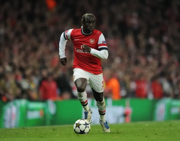 Framed Print : Bacary Sagna (Arsenal). Arsenal 1: 3 Bayern Munich. UEFA Champions League. Round of 16, 1st Leg Framed Print : Bacary Sagna (Arsenal). Arsenal 1: 3 Bayern Munich. UEFA Champions League. Round of 16, 1st Leg