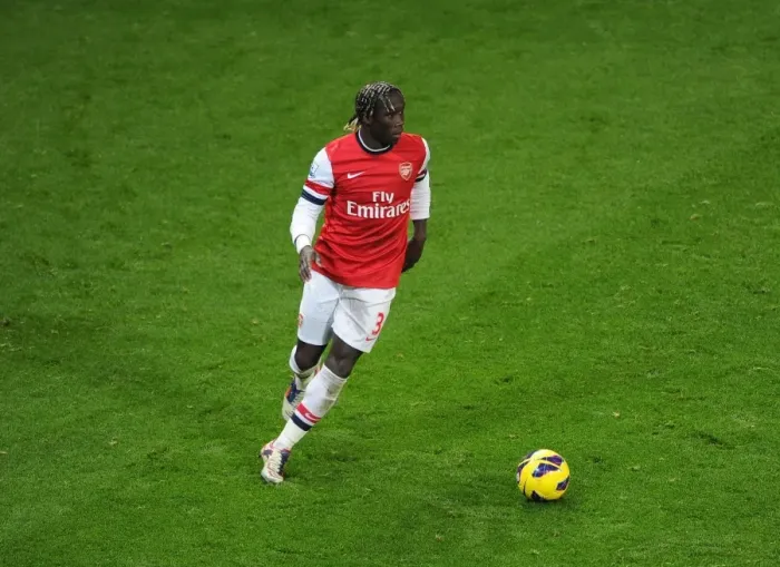 Framed Print : Bacary Sagna (Arsenal). Arsenal 5: 1 West Ham United. Barclays Premier League. Emirates Stadium