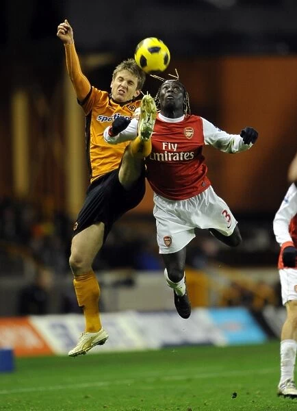 Bacary Sagna (Arsenal) Kevin Doyle (Wolves). Wolverhampton Wanderers 0:2 Arsenal