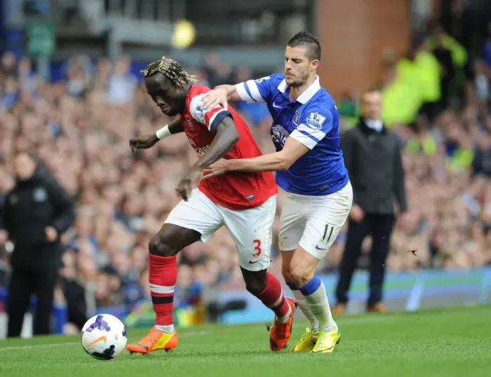 Framed Print : Bacary Sagna vs. Kevin Mirallas: Intense Battle at Goodison Park (Everton vs. Arsenal, Premier League, 2013 / 14) Framed Print : Bacary Sagna vs. Kevin Mirallas: Intense Battle at Goodison Park (Everton vs. Arsenal, Premier League, 2013 / 14)