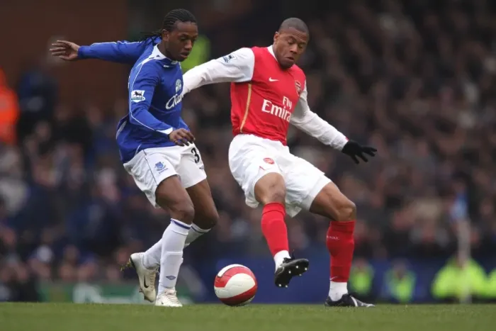 Framed Print : Baptista vs. Fernandes: A Rivalry Renewed - Everton 1:0 Arsenal, Barclays Premiership, Goodison Park, 2007