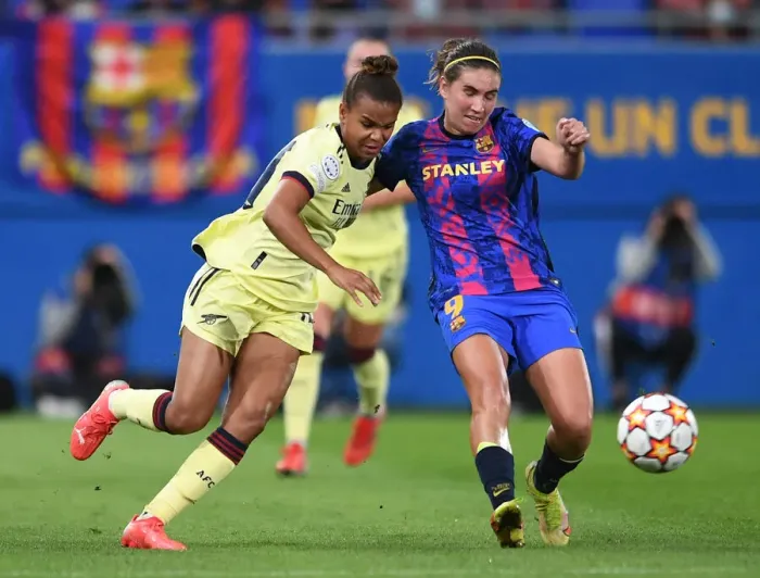 Framed Print : Barcelona vs. Arsenal Women: UEFA Champions League Clash Framed Print : Barcelona vs. Arsenal Women: UEFA Champions League Clash