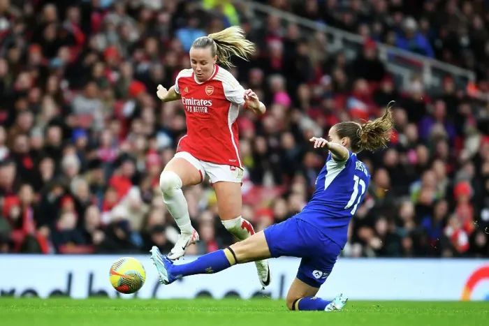 Framed Print : Battle in the Barclays Women's Super League: Arsenal vs. Chelsea (2023-24) Framed Print : Battle in the Barclays Women's Super League: Arsenal vs. Chelsea (2023-24)