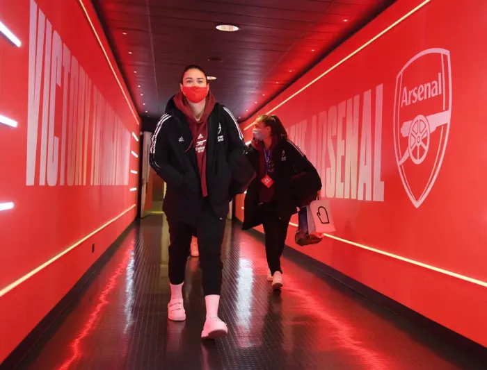 Framed Print : Battle in the Champions League: Arsenal WFC vs. FC Barcelona at Emirates Stadium