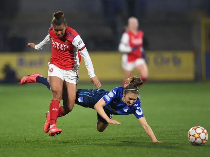 Framed Print : Battle in the Champions League: Arsenal WFC vs. 1899 Hoffenheim Framed Print : Battle in the Champions League: Arsenal WFC vs. 1899 Hoffenheim