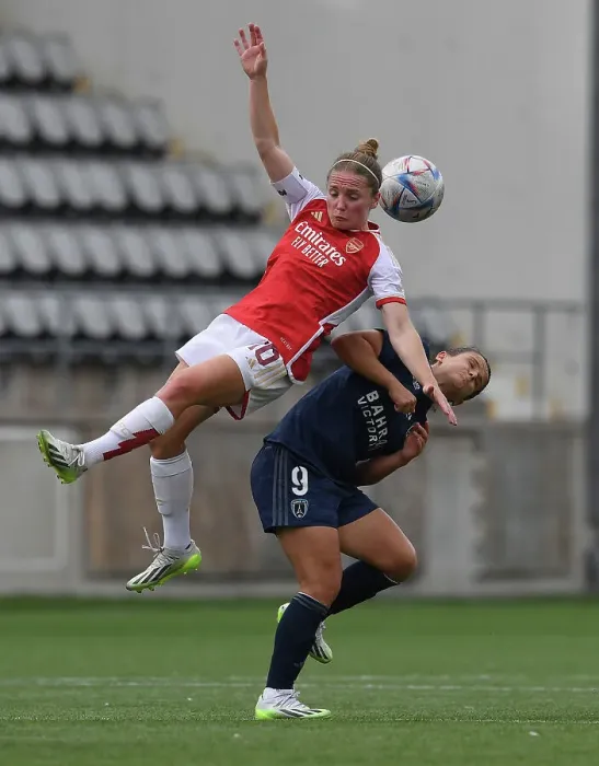Framed Print : Battle in the Champions League: Arsenal Women vs Paris FC (2023), Linkoping, Sweden