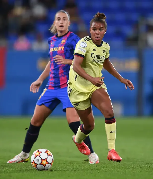Framed Print : Battle of Champions: Parris vs. Putellas - Arsenal vs. Barcelona in UEFA Women's Champions League