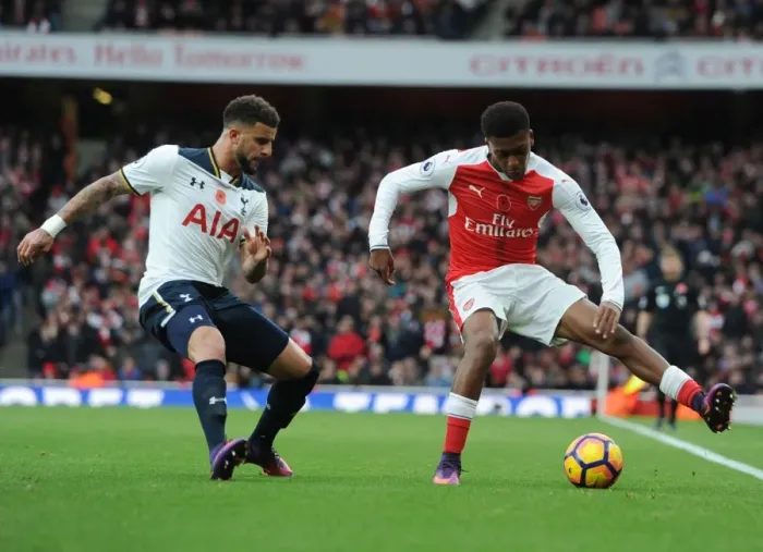 Framed Print : Battle at the Emirates: Iwobi vs. Walker - Arsenal vs. Tottenham, 2016-17 Premier League Framed Print : Battle at the Emirates: Iwobi vs. Walker - Arsenal vs. Tottenham, 2016-17 Premier League