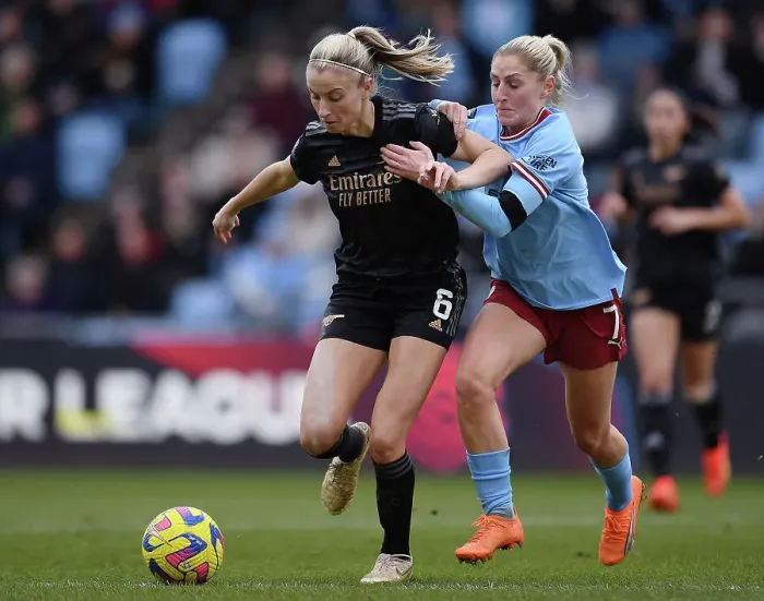Framed Print : Battle in the FA Women's Super League: Manchester City vs. Arsenal - A Clash of Titans Framed Print : Battle in the FA Women's Super League: Manchester City vs. Arsenal - A Clash of Titans