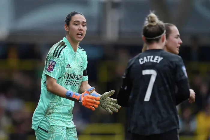 Framed Print : Battle of the Goalkeepers: Zinsberger vs. Manchester City in FA Women's Super League Clash