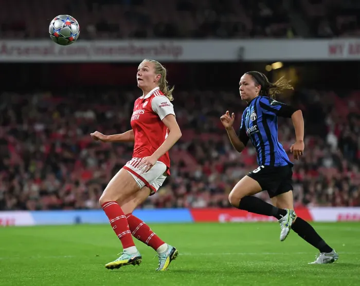 Framed Print : Battle in Group C: Arsenal vs FC Zurich - Arsenal Women's Champions League Match at Emirates Stadium