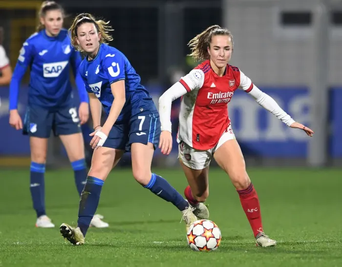 Framed Print : Battle in Group C: Arsenal WFC vs. 1899 Hoffenheim - UEFA Women's Champions League Framed Print : Battle in Group C: Arsenal WFC vs. 1899 Hoffenheim - UEFA Women's Champions League