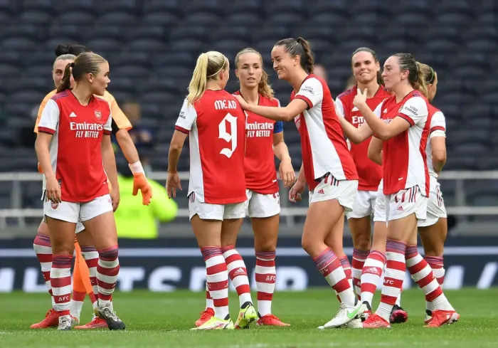 Framed Print : Battle of London: Arsenal Women vs. Tottenham Hotspur Women - The Ultimate Football Rivalry (MIND Series 2021-22)