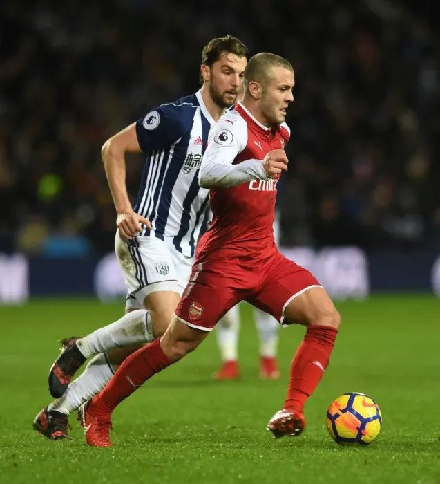 Framed Print : Battle in the Midfield: Jack Wilshere vs Jay Rodriguez, Premier League 2017-18
