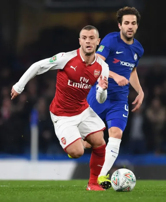 Framed Print : Battle of the Midfield Maestros: Jack Wilshere vs. Cesc Fabregas - Arsenal's Epic Clash in the Carabao Cup Semi-Final (2018) Framed Print : Battle of the Midfield Maestros: Jack Wilshere vs. Cesc Fabregas - Arsenal's Epic Clash in the Carabao Cup Semi-Final (2018)