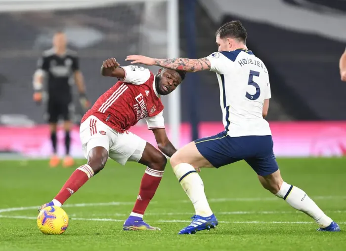 Framed Print : Battle of the Midfield: Thomas Partey vs. Pierre-Emile Hojbjerg - Arsenal vs. Tottenham, Premier League 2020 Framed Print : Battle of the Midfield: Thomas Partey vs. Pierre-Emile Hojbjerg - Arsenal vs. Tottenham, Premier League 2020