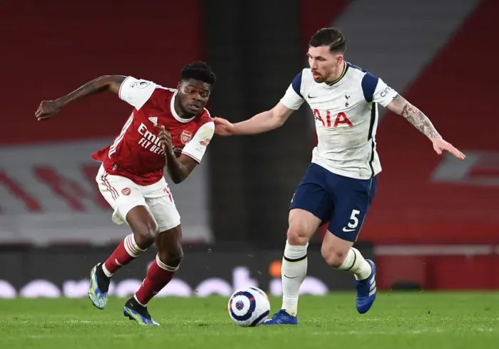 Framed Print : Battle of the Midfielders: Partey vs. Hojbjerg - Arsenal vs. Tottenham Rivalry in the Premier League Framed Print : Battle of the Midfielders: Partey vs. Hojbjerg - Arsenal vs. Tottenham Rivalry in the Premier League