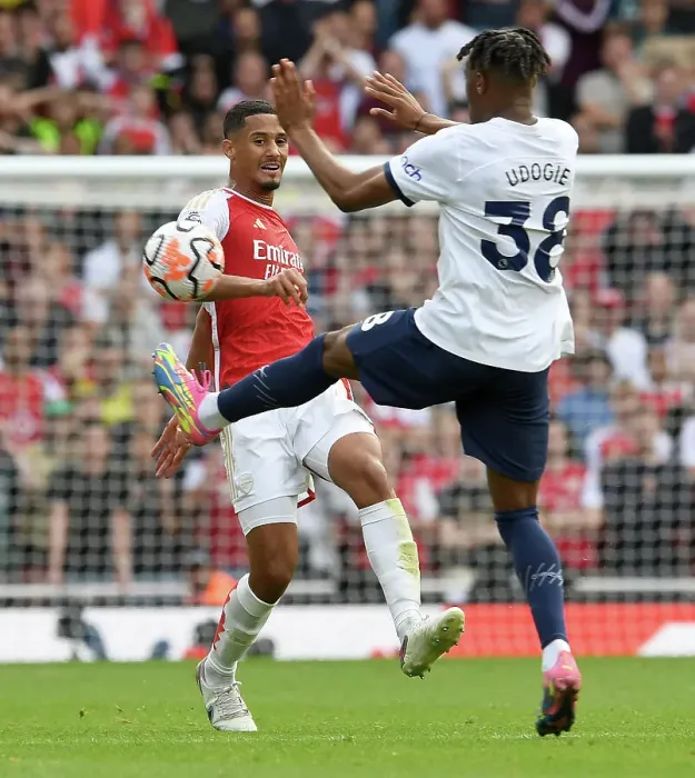 Framed Print : Battle for Possession: Arsenal vs. Tottenham, Premier League 2023-24