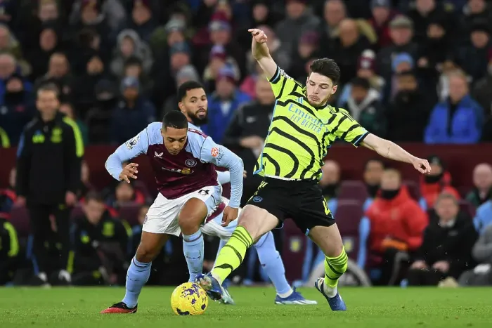 Framed Print : Battle for Possession: Aston Villa vs. Arsenal FC, Premier League 2023-24 Framed Print : Battle for Possession: Aston Villa vs. Arsenal FC, Premier League 2023-24