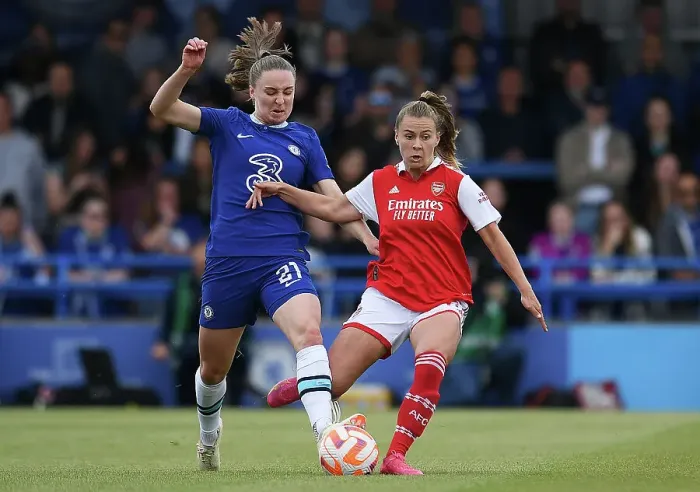 Framed Print : Battle for Possession: Chelsea Women vs. Arsenal Women - FA Women's Super League Framed Print : Battle for Possession: Chelsea Women vs. Arsenal Women - FA Women's Super League