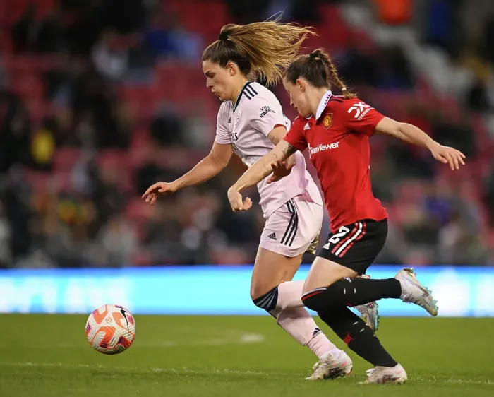Framed Print : Battle for Possession: Manchester United vs. Arsenal - FA Women's Super League Framed Print : Battle for Possession: Manchester United vs. Arsenal - FA Women's Super League
