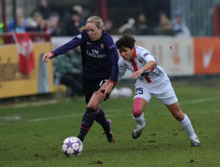 Framed Print : Battle of the Stars: Davison vs. Bartoli in the UEFA Women's Champions League Quarterfinals Framed Print : Battle of the Stars: Davison vs. Bartoli in the UEFA Women's Champions League Quarterfinals