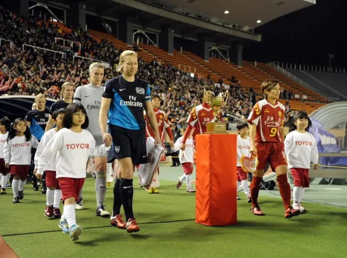 Framed Print : Battle of the Stars: Kawasumi vs. Ludlow - A 1-1 Draw in Tokyo's Charity Match between INAC and Arsenal Ladies