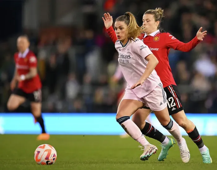 Framed Print : Battle for Supremacy: Manchester United vs. Arsenal - FA Women's Super League Framed Print : Battle for Supremacy: Manchester United vs. Arsenal - FA Women's Super League