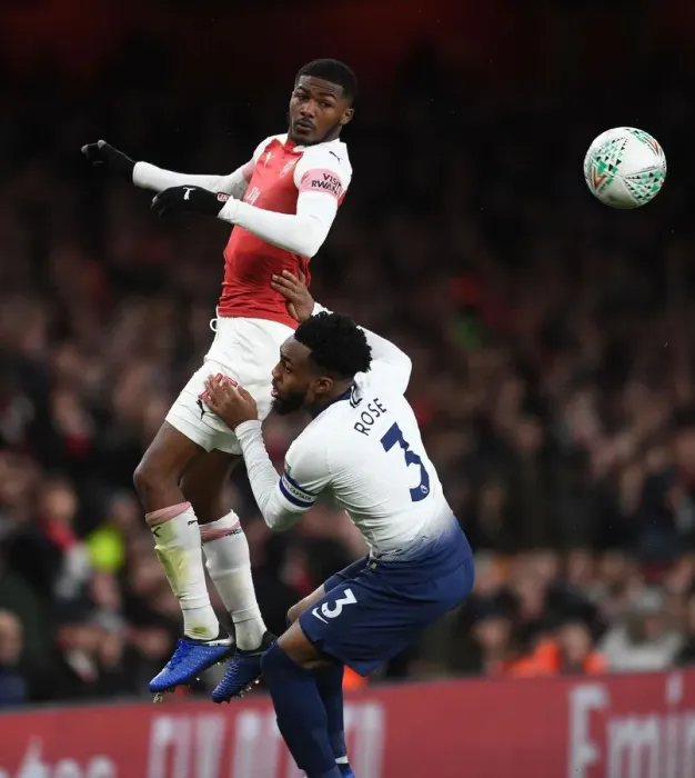 Framed Print : A Battle of Wings: Maitland-Niles vs. Rose - Arsenal vs. Tottenham Carabao Cup Clash