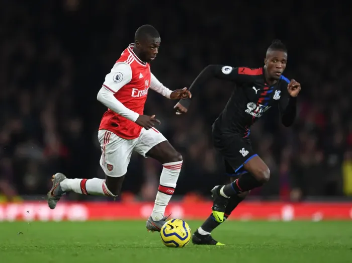 Framed Print : Battle of the Wings: Pepe vs Zaha in Arsenal vs Crystal Palace Premier League Showdown Framed Print : Battle of the Wings: Pepe vs Zaha in Arsenal vs Crystal Palace Premier League Showdown