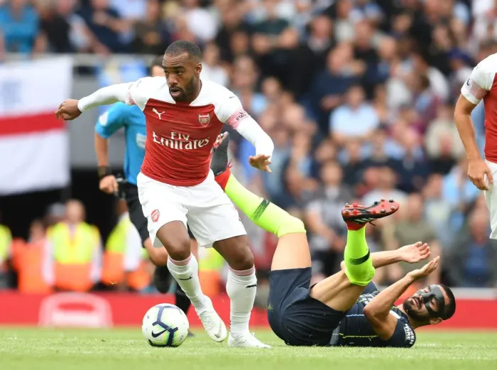 Framed Print : Battling Forwards: Lacazette vs. Gundogan - Arsenal vs. Manchester City, Premier League 2018-19 Framed Print : Battling Forwards: Lacazette vs. Gundogan - Arsenal vs. Manchester City, Premier League 2018-19
