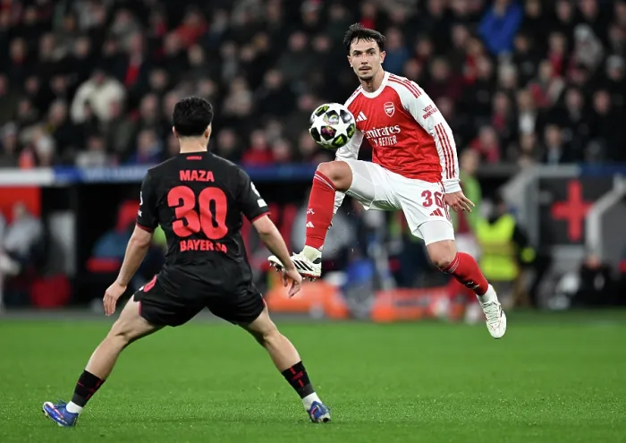 Framed Print : Bayer 04 Leverkusen v Arsenal FC - UEFA Champions League 2025 / 26 Round of 16 First Leg
