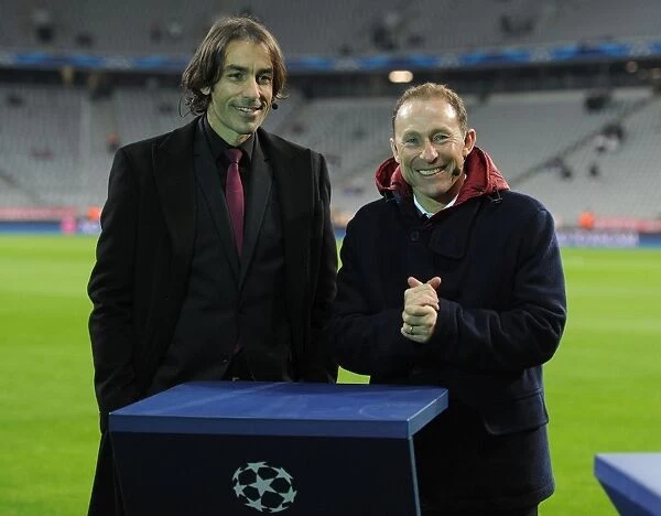 Former Bayern Munich and Arsenal Stars, Robert Pires and Jean-Pierre Papin, Reunite Ahead of Champions League Showdown