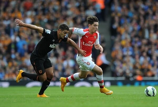 Bellerin Outruns Ben Arfa: Arsenal vs Hull City, 2014-15 Premier League
