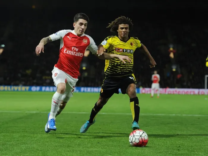 Framed Print : Bellerin vs Ake: Clash of the Wings in Watford vs Arsenal Premier League Showdown Framed Print : Bellerin vs Ake: Clash of the Wings in Watford vs Arsenal Premier League Showdown