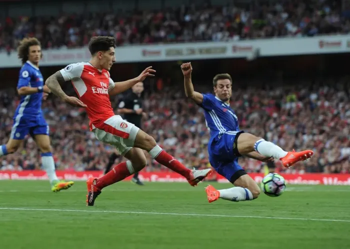 Framed Print : Bellerin vs. Azpilicueta: A Premier League Battle at the Emirates Framed Print : Bellerin vs. Azpilicueta: A Premier League Battle at the Emirates