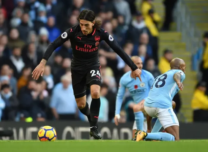 Framed Print : Bellerin vs Delph: Clash of the Wing-Backs - Manchester City vs Arsenal, Premier League 2017-18